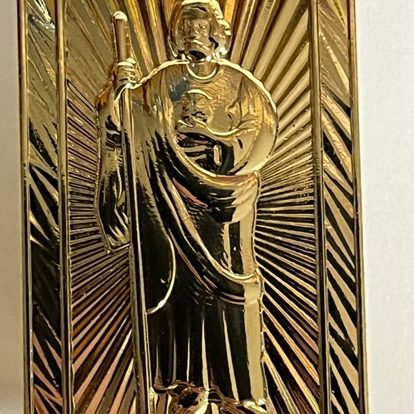 Jesus Christ Gold Blip Brim Clip Hat Pin Pins Streetwear Hats Bag Fitted New Era - Picture 2 of 6